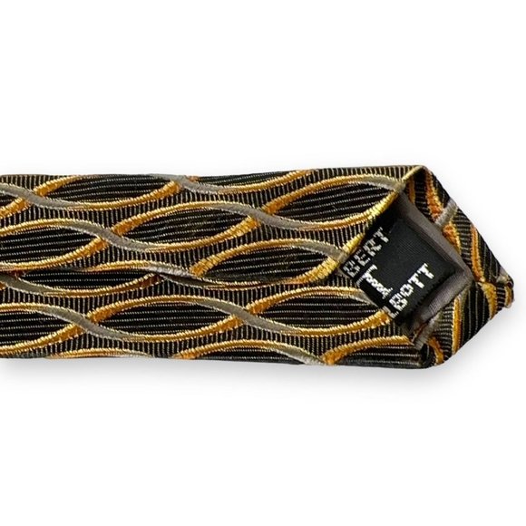 Robert Talbott Best of Class Tie Size 4 x 57 Gold Silver 100% Silk Van Boven - Picture 6 of 8